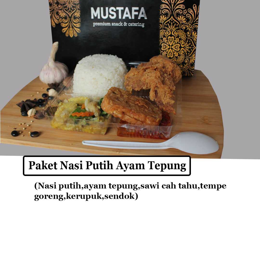 Nasi Putih Ayam Tepung